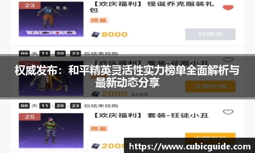 权威发布：和平精英灵活性实力榜单全面解析与最新动态分享