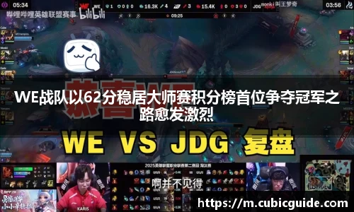 WE战队以62分稳居大师赛积分榜首位争夺冠军之路愈发激烈